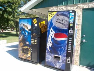 [Live Bait Vending Machine, at Lake Erie]