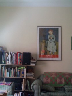 [Our Messy Loungeroom, with a Picasso Print]